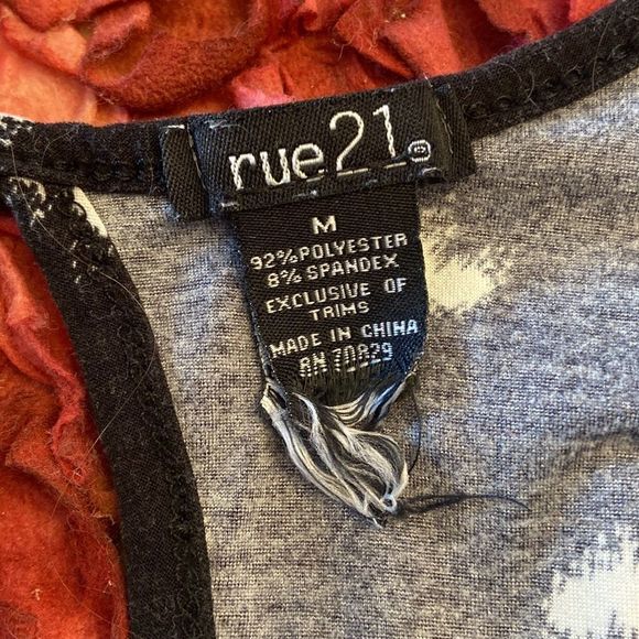 Rue navy dress with white hearts size medium. Super soft material - Picture 4 of 6